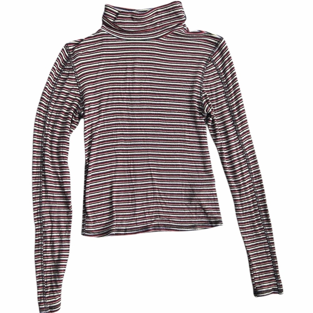 BDG Urban Outfitters Women’s Ribbed Turtleneck  M Multicolor Striped Long Sleeve